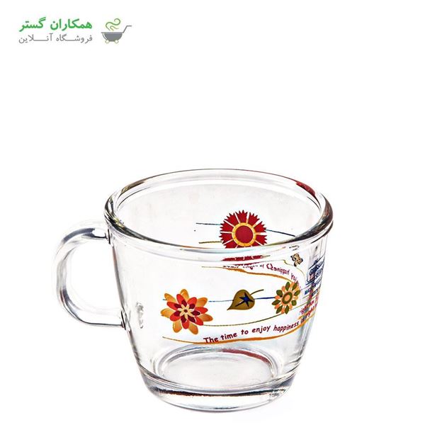 تصویر  سرویس 6 عددی کاپ گلس لاک طرح فلاورز (IG-642)