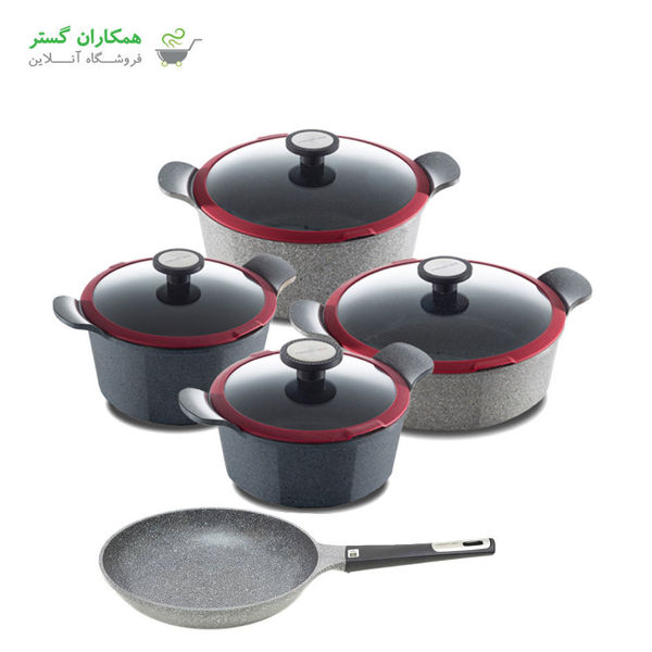 تصویر  سرویس قابلمه دوقلو 9 پارچه نیوفلیم F20